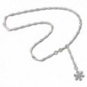 SilberDream anklet silver flower- 10.03 inch- 925 Sterling Silver SDF018I - CL11EAQTMEL