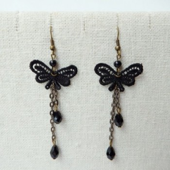 RareLove Lolita Butterfly Fringe Earrings in Women's Drop & Dangle Earrings