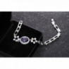 OKAJEWELRY 10 28Ct Sapphire Zirconia Bracelet