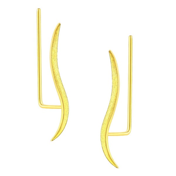 DOMILINA Sterling Crawler Earrings Delicate - Gold - CM1899KNAAH