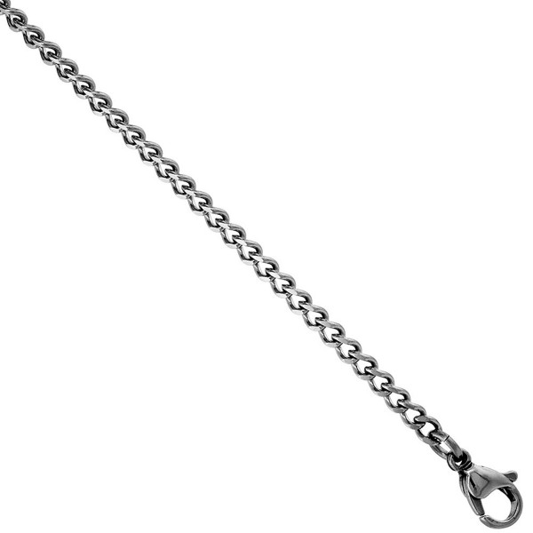 Surgical Steel 3 mm Curb Link Cuban Chain Necklace- sizes 18- 20 and 24 inch - CV1176NJM05