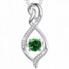Infinite Birthstone Necklace Swarovski Anniversary - Emerald Infinity Love Necklace - C0188AS86E5