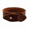 Brown Distressed Napoli Leather Slit Closure Simple Strap Bracelet- 11 inches - C812I6S3SJT