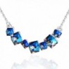 Necklace PLATO Changing necklace Swarovski - Ocean blue - CK12GOTB8M1