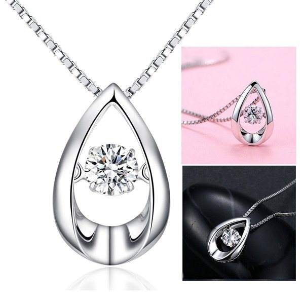 Teardrop Necklace Sterling Zirconia Infinity - CP12HXLQFOZ