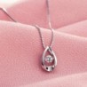 Teardrop Necklace Sterling Zirconia Infinity