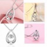 Teardrop Necklace Sterling Zirconia Infinity in Women's Pendants