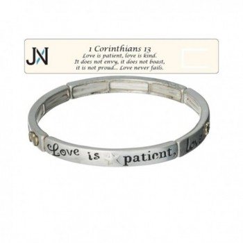 Love is Patient- Love is Kind Silver-tone Bracelet 1 Corinthians 13 with Bookmark by Jewelry Nexus - CY11CY2ENG1