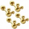 Thenice Plating Ball Beads Peas Mouse Ear Bone Screws Small Earrings Ear Studs - CE187K7W5AA