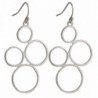 4 Circle Karma Dangle Earrings Gold or Silver Satin Finish | SPUNKYsoul Collection - CG12IOO2Q5R