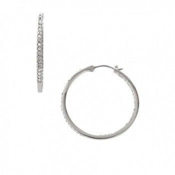 Fossil Womens Glitz Hoops Small Earrings - Silver - C2119PU5HU1