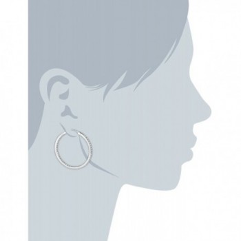 Fossil Glitz Silver Hoop Earrings in Women's Hoop Earrings