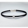 UMODE Leather Choker Zirconia Accented in Women's Choker Necklaces