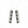 Silver Piano/Organ Keyboard Drop Earrings - C311U53DBPF