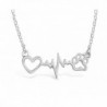 Rosa Vila Dog Paw Print With Heartbeat Necklace For Women - CE183WXTI5E