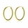 Yellow Flashed Sterling Silver Earrings in Women's Hoop Earrings