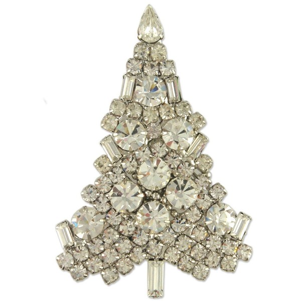 NEW CLASSIC CRYSTAL CHRISTMAS TREE BROOCH PIN MADE WITH SWAROVSKI ELEMENTS - C212O9QDNKR