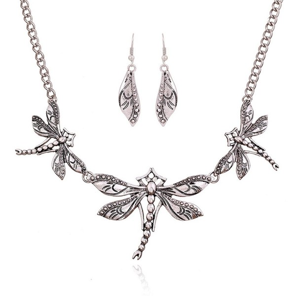 Winter.Z Dragonfly jewelry accessories hollow retro fashion sweater chain necklace - CT120YS96CH