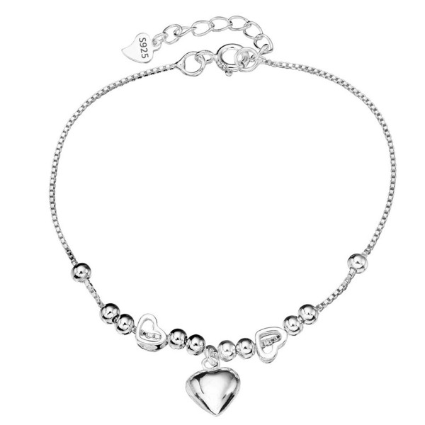 EleQueen 925 Sterling Silver Love Heart of Ocean Titanic Inspired Bead Charm Bracelet Chain - CP12CUOTPIN