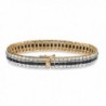 Princess Cut Midnight Sapphire Gold Plated Bracelet