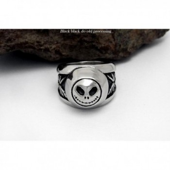 Stainless Steel Silver Black Pumpkin in Women's Band Rings