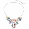 Elegant Colorful Butterfly Necklace Earrings