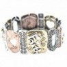 Faith Hope Love Corinthians Multi Texturee Stretch Bracelet - Burnished Mix Plating - C4127TIR7UD