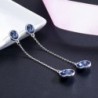 SBLING Platinum Plated Earrings Swarovski Crystals in Women's Drop & Dangle Earrings