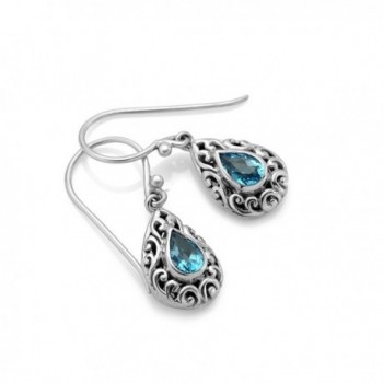 Sterling Filigree Inspired Gemstone Teardrop