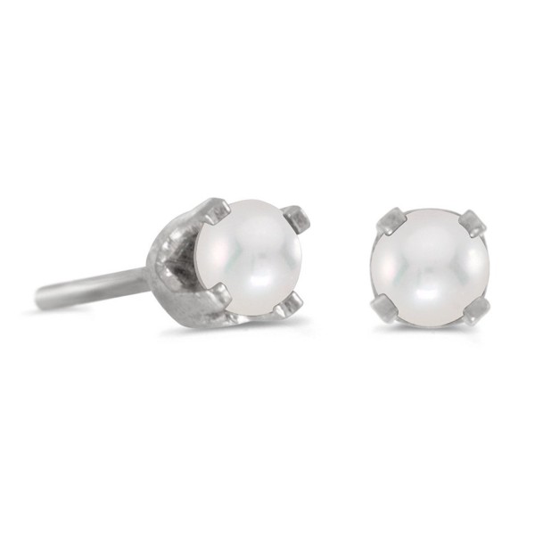 3 mm Petite Round Genuine Gemstone Stud Earrings in 14k Yellow or White Gold - CD183974KRR