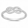 Infinity Knot Criss Cross Love Promise Ring .925 Sterling Silver Band Sizes 4-10 - CC12O4DC03B