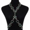 Holylove 3 Colors Body Jewelry Women Jewelry Fashion Necklaces Chains 1 PC with Gift Box - green - CR12K8RY9D5