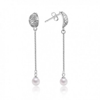 Birthday Handmade Jewelry Sterling Earrings - Pearl Earrings - CR183O8K3QM