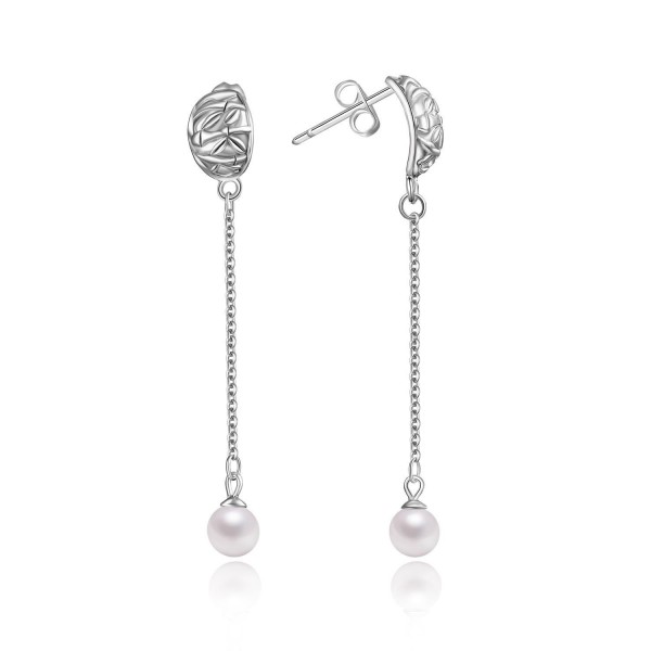 Birthday Handmade Jewelry Sterling Earrings - Pearl Earrings - CR183O8K3QM