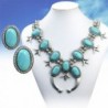 Turquoise Silver Southwest Blossom Necklace