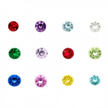 Q&Locket 12 Colors Heart/Round/Star Floating Charms For Living Memory Locket Necklace - Round Shaped - C212KIXSO03