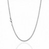 925 Sterling Silver 2.30 mm Diamond-Cut Rope Chain Necklace With Pear Shape Clasp-RHODIUM FINISH - CV12NA2HBZH