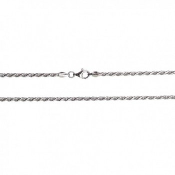 Sterling Diamond Cut Chain Necklace Clasp RHODIUM