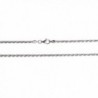 Sterling Diamond Cut Chain Necklace Clasp RHODIUM