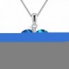 Grace Women's Necklace-Heart Necklace Pendant Necklace Made with Austria Crystal- Fashion Jewelry - Blue - CH182HG2H03