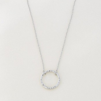 Sterling Silver Hammered Pendant Necklace in Women's Pendants