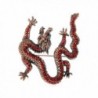 Alilang Swarovski Crystal Elements Asian Zodiac Fierce Dragon Emperor Fashion Pin Brooch - Red - C2113AH6DGL