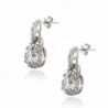 Platinum Flashed Silver Zirconia Earrings