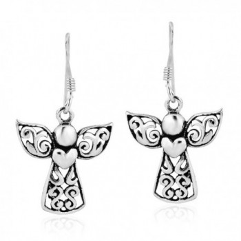 Guardian Angel of Love .925 Sterling Silver Dangle Earrings - CH1895GZ9XM