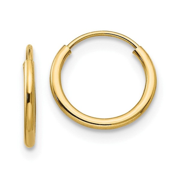 Madi K 14K Yellow Gold Endless Hoop Earrings (Approximate Measurements 10mm x 10mm) - CA11DQUDI43
