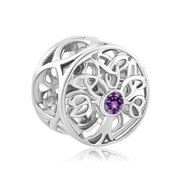 CandyCharms Tree of Life JAN-DEC Birthstone Celtic Knot Blue Crystal Charm Bead For Bracelets - CU17YH8W873