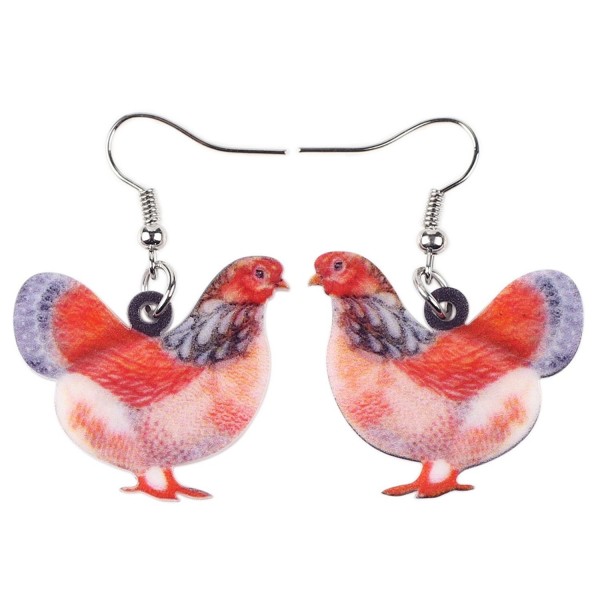 Acrylic Drop Chicken Earrings 2016 News Design Lovely Gift For Girl Women By The Bonsny - CF12IWDIQN1