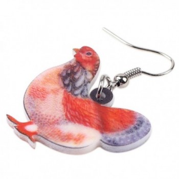 Acrylic Chicken Earrings Design Lovely in Women's Drop & Dangle Earrings