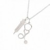 SKQIR Stethoscope Necklace Stainless Silver in Women's Pendants