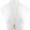 Lux Accessories Goldtone Hammered Necklace in Women's Pendants